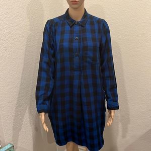 Madewell plaid flannel dress w/ pockets
